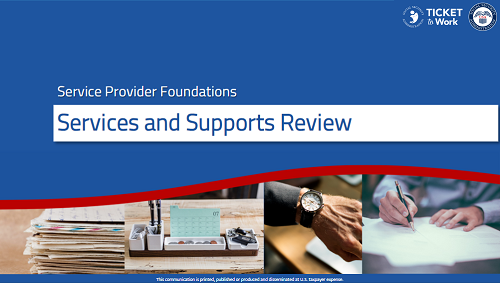 Title Slide of Services and Supports Review Module