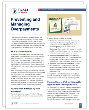 Image of the Preventing and Managing Overpayments Factsheet
