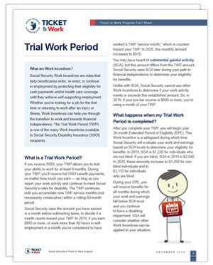 Thumbnail of the Trial Work Period (TWP) fact sheet