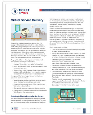 Thumbnail of the Virtual Service Delivery fact sheet