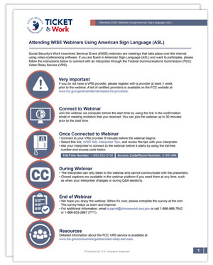 Thumbnail of the ASL Guide for WISE Webinars