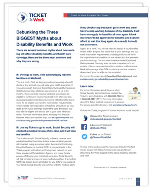 Image of the Debunking the Three Biggest Myths Factsheet